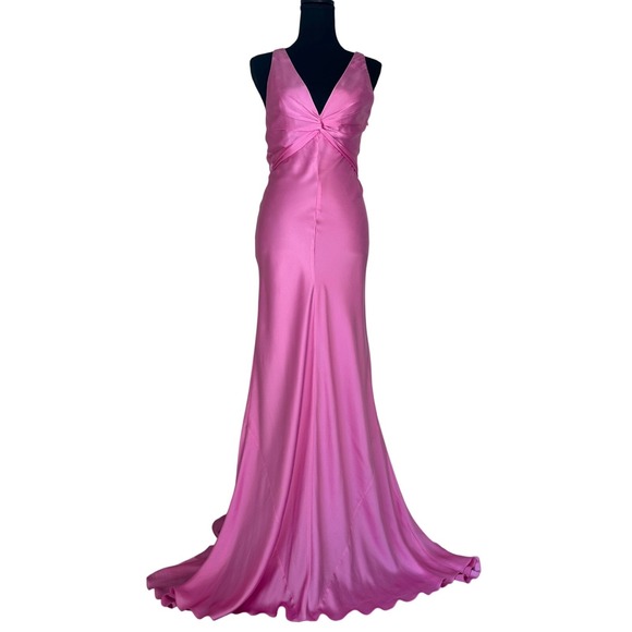 Dina Bar-El Dresses & Skirts - Dina Bar El Y2K Kate Hudson Silk Fairy Formal Dress Mermaid Train Backless Small